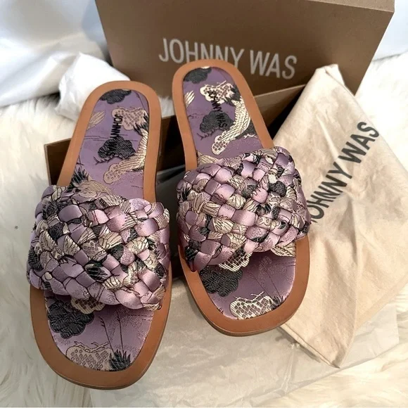 𝅺johnny Was Lilac Woven Sandals - Picture 3 of 7